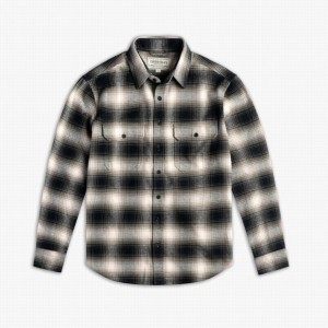 Black Thursday Boots Summit Flannel Men Shirts | BME1466DW