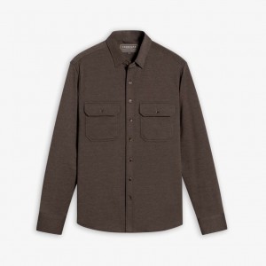 Brown Thursday Boots Everyday Button-Down Men Shirts | ZEE1855KA