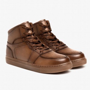 Brown Thursday Boots Showtime Men High-Top Sneakers | UXW1699OI