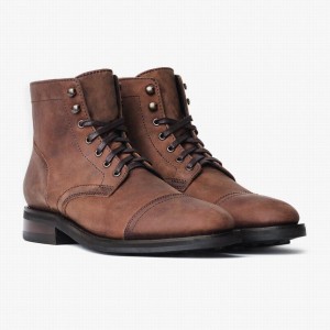 Chocolate Thursday Boots Captain Men Lace Up Boots | QKV3868UO