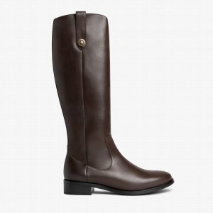 Dark Brown Thursday Boots Crown Women Riding Boots | BGB6327LY