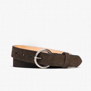 Dark Olive Thursday Boots Circle Leather Women Belts | JAF3326XQ