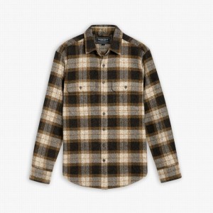 Gold Thursday Boots Summit Flannel Men Shirts | SOP4253EH