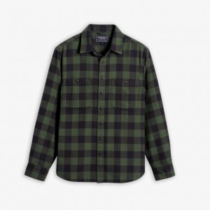 Green Thursday Boots Buffalo Check Men Shirts | CCC6840FZ