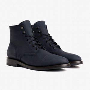 Navy Thursday Boots Captain Men Lace Up Boots | KVK7132FO