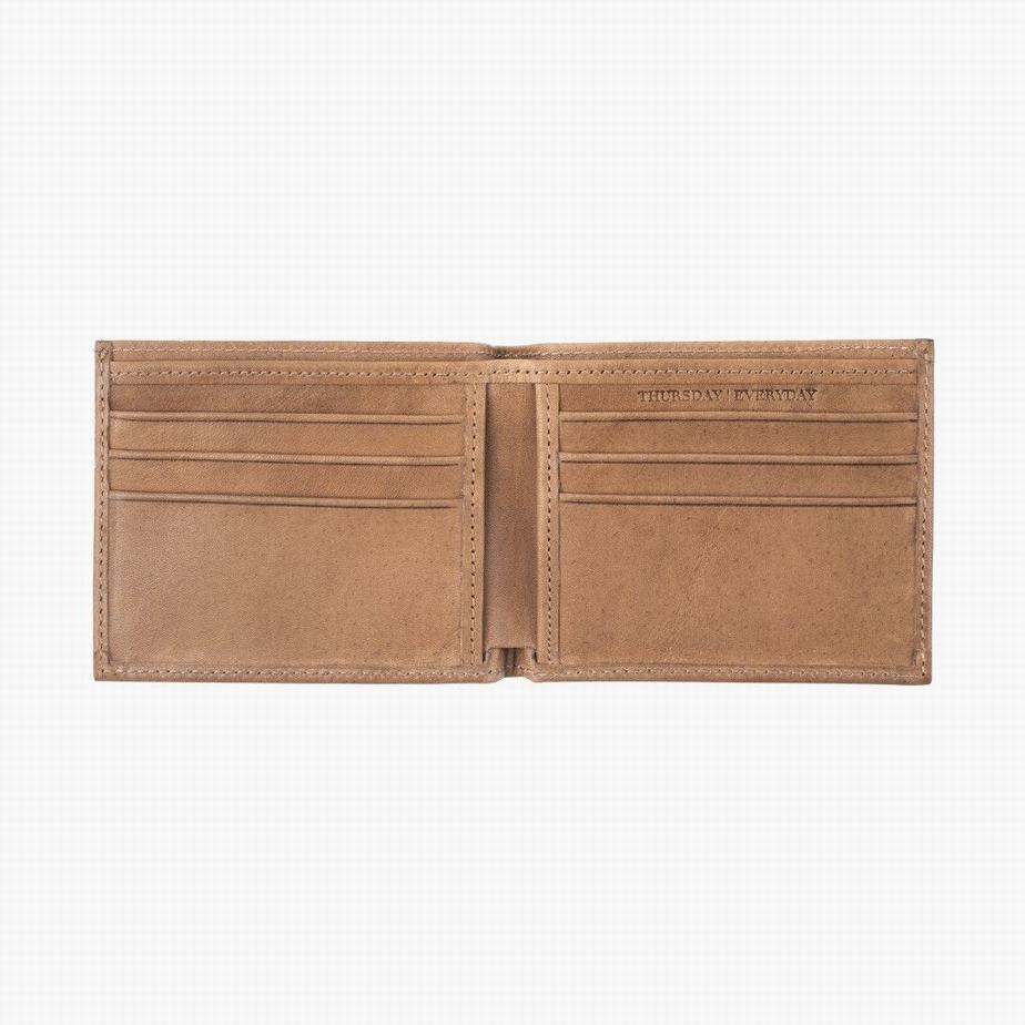 Beige Thursday Boots Bifold Men Wallets | TKD9429UL