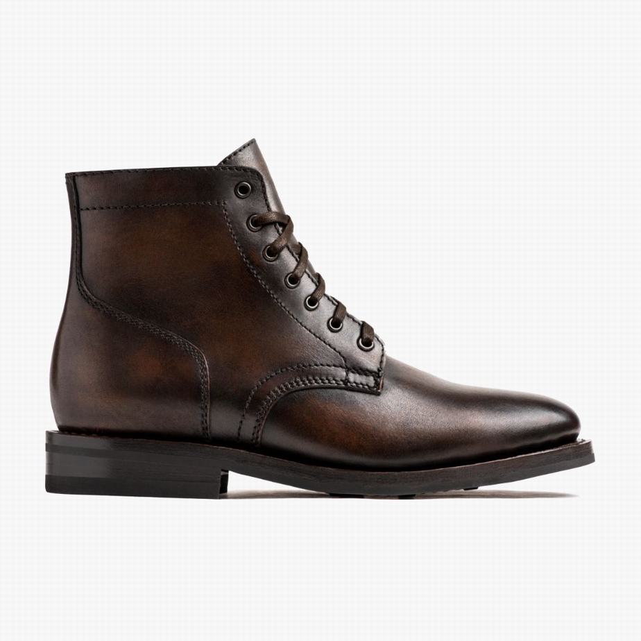 Black Coffee Thursday Boots President Men Lace Up Boots | RUE9843VQ