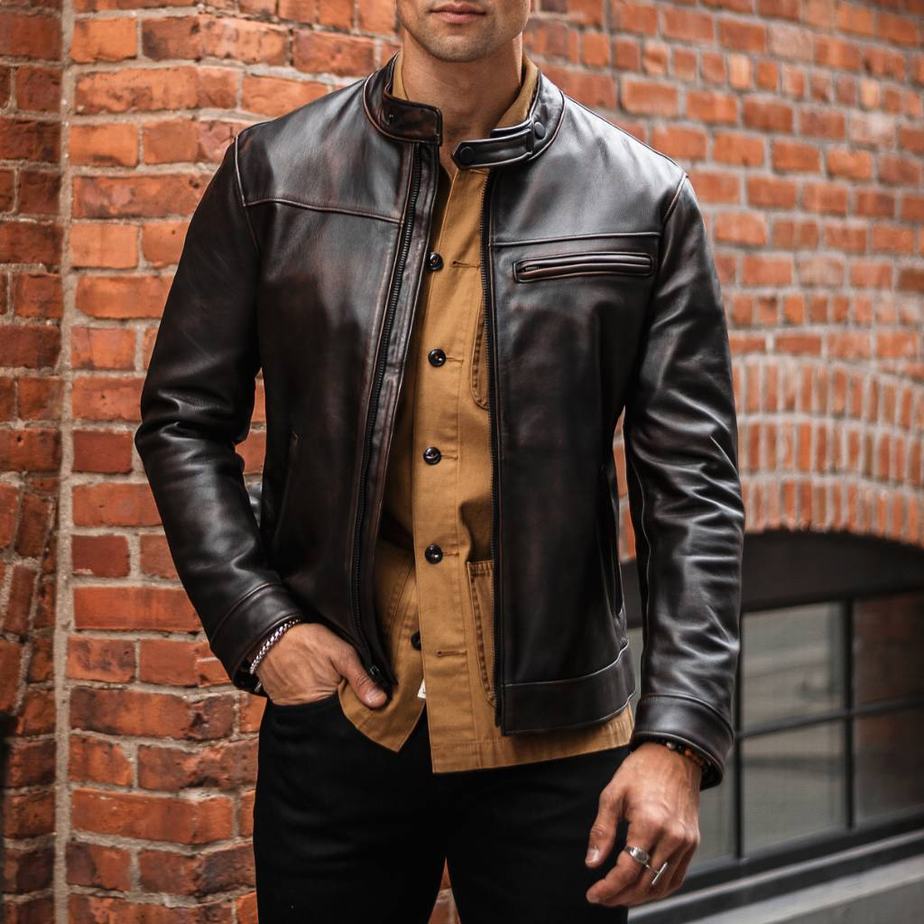 Black Coffee Thursday Boots Roadster Men Jackets | RLH6785MO