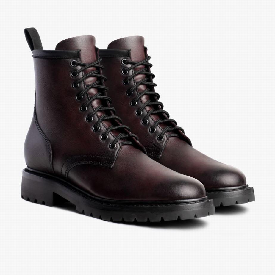 Black Pink Thursday Boots Stomper Men Lace Up Boots | COT2282WL