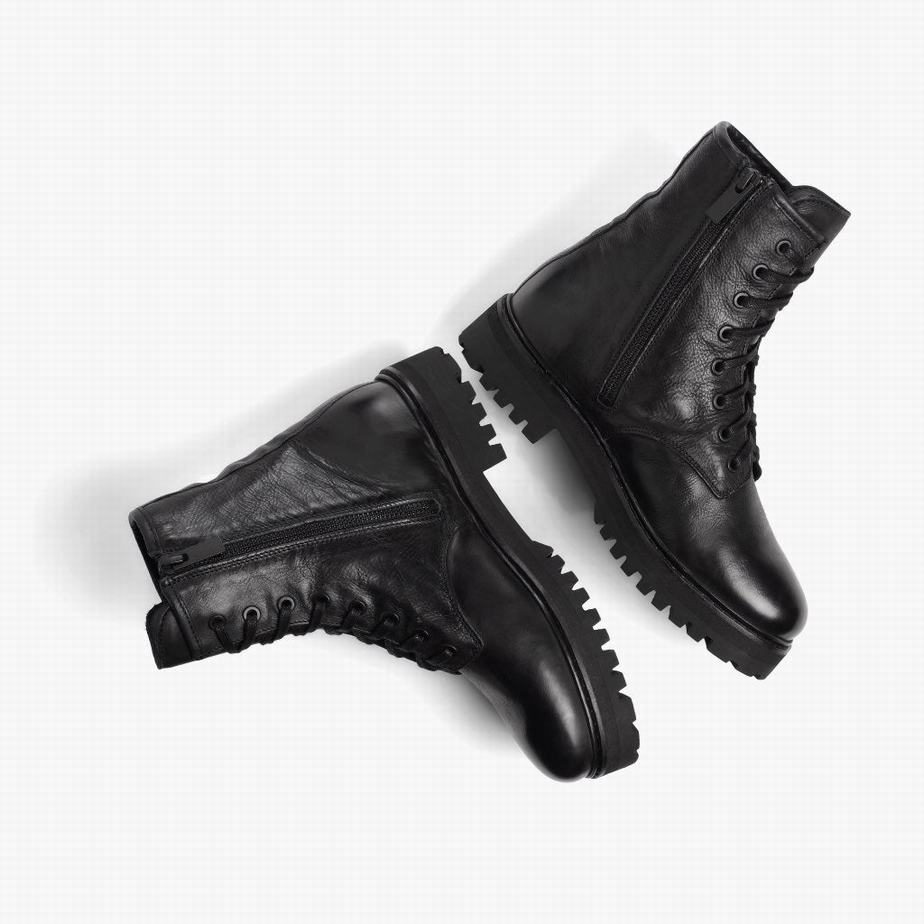 Black Thursday Boots Combat Women Lace Up Boots | QIC10044HG