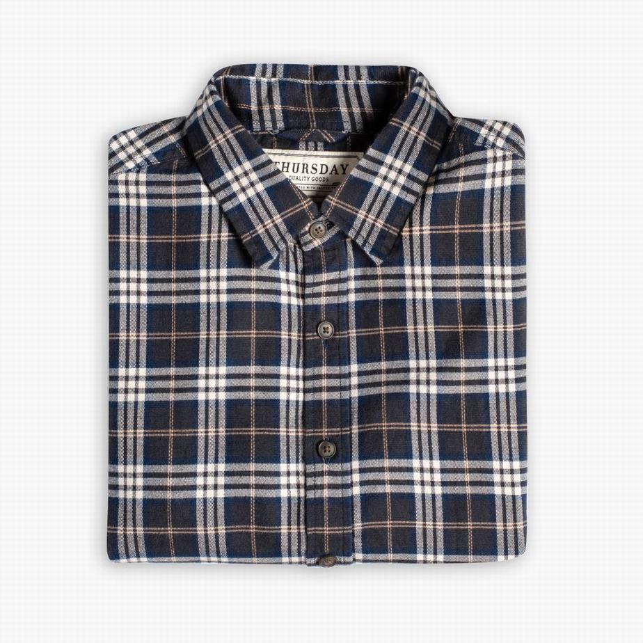 Black Thursday Boots Forever Flannel Men Shirts | BRT3872KX