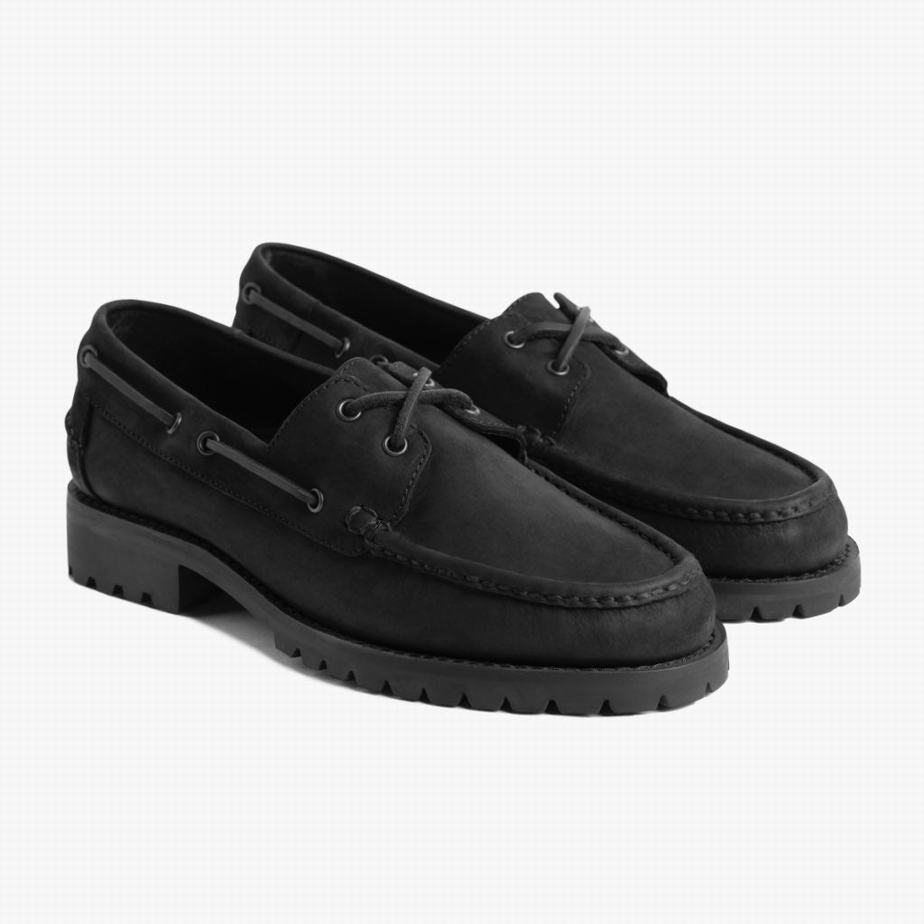 Black Thursday Boots Handsewn Men Loafers | WJK9287FJ