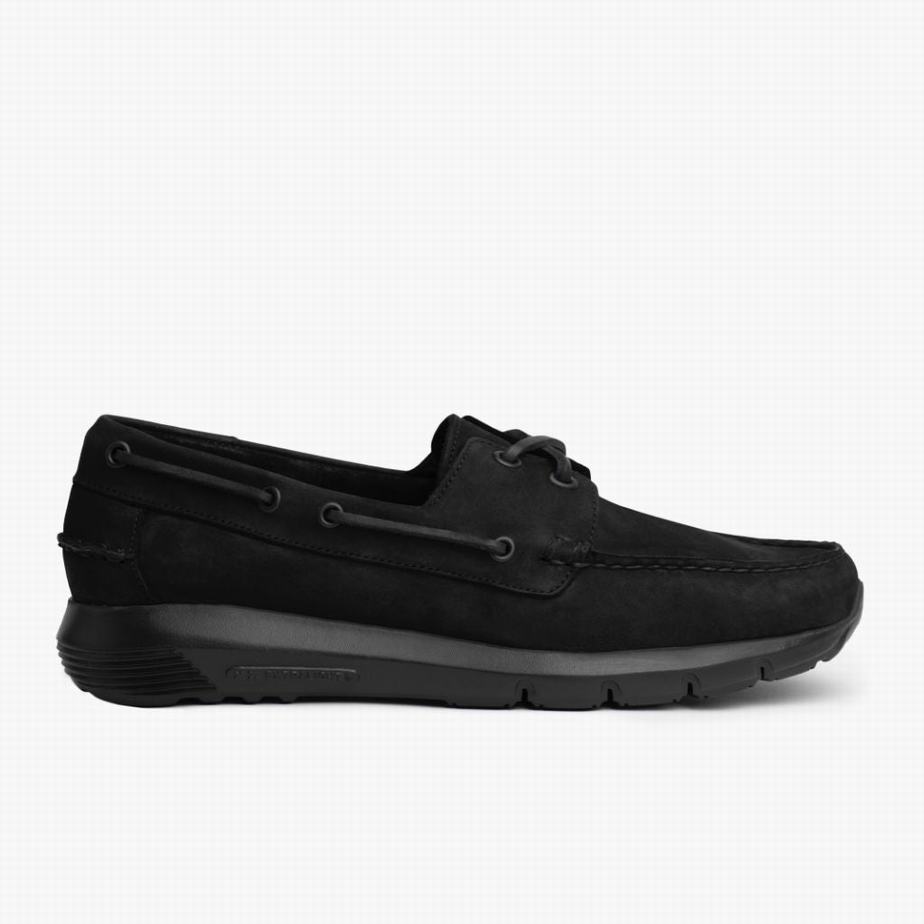 Black Thursday Boots Handsewn Runner Men Boat Shoes | KDW1567HA