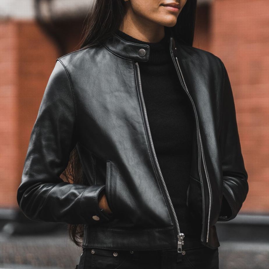 Black Thursday Boots Racer Women Jackets | DTF2249EB