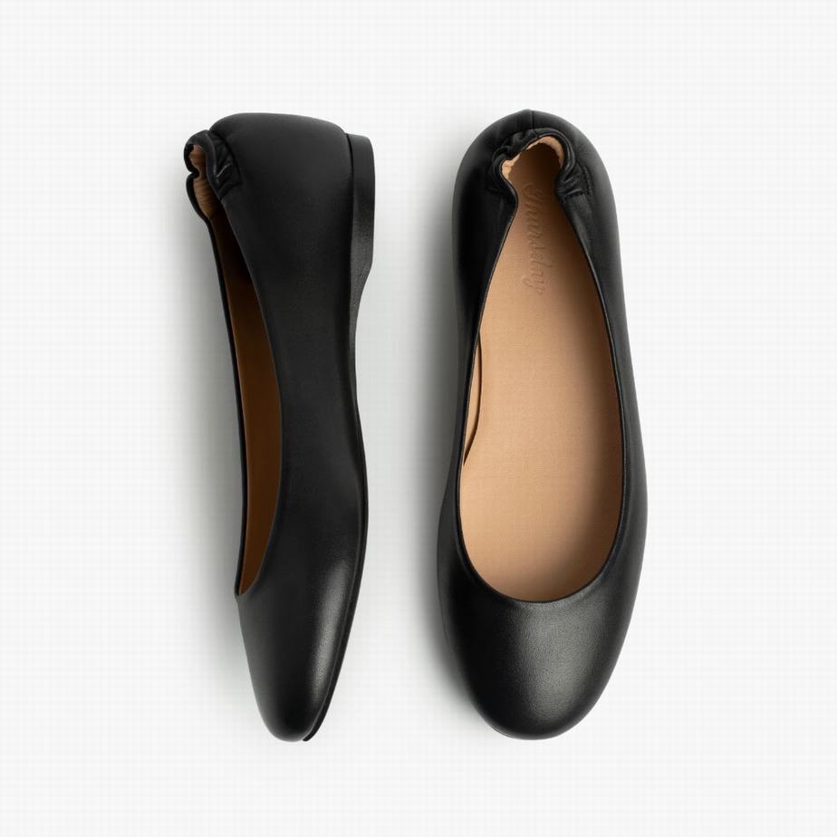 Black Thursday Boots Scrunch Women Ballet Flats | LWL9666RB