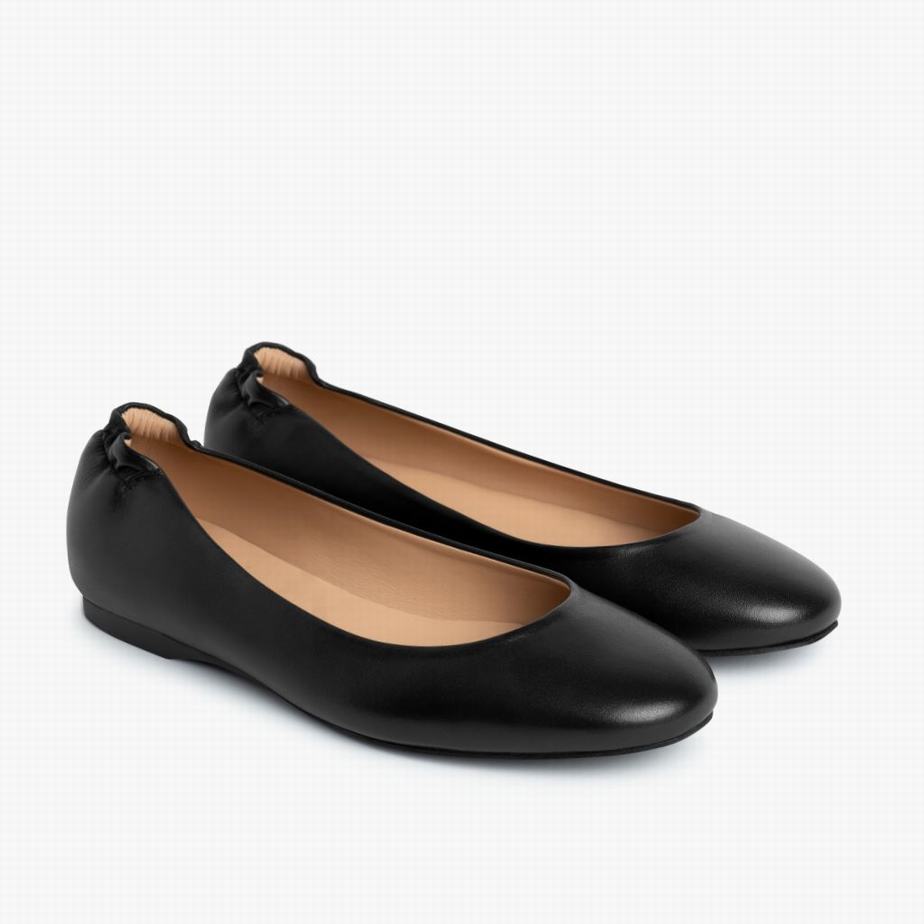 Black Thursday Boots Scrunch Women Ballet Flats | LWL9666RB