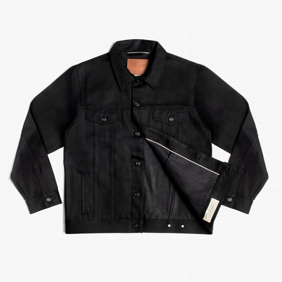 Black Thursday Boots Selvedge Denim Trucker Men Jackets | QFE524NN