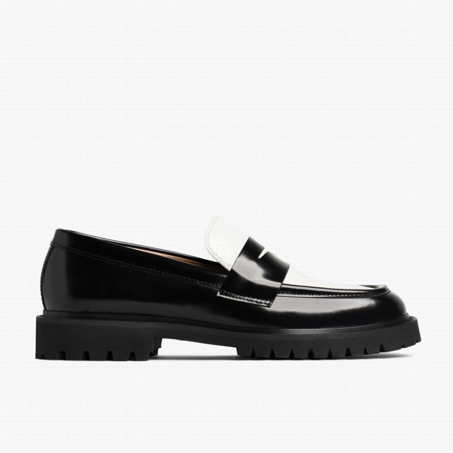 Black White Thursday Boots Penny Women Loafers | DQR2596UQ