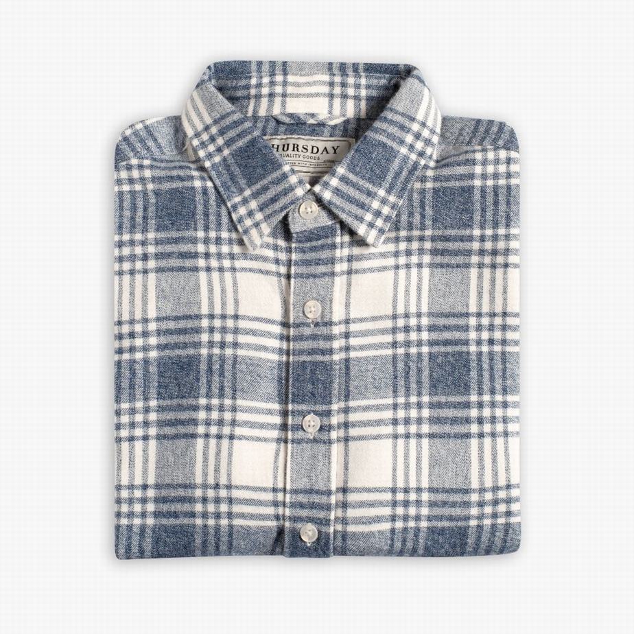 Blue Thursday Boots Forever Flannel Men Shirts | DRA3973DX