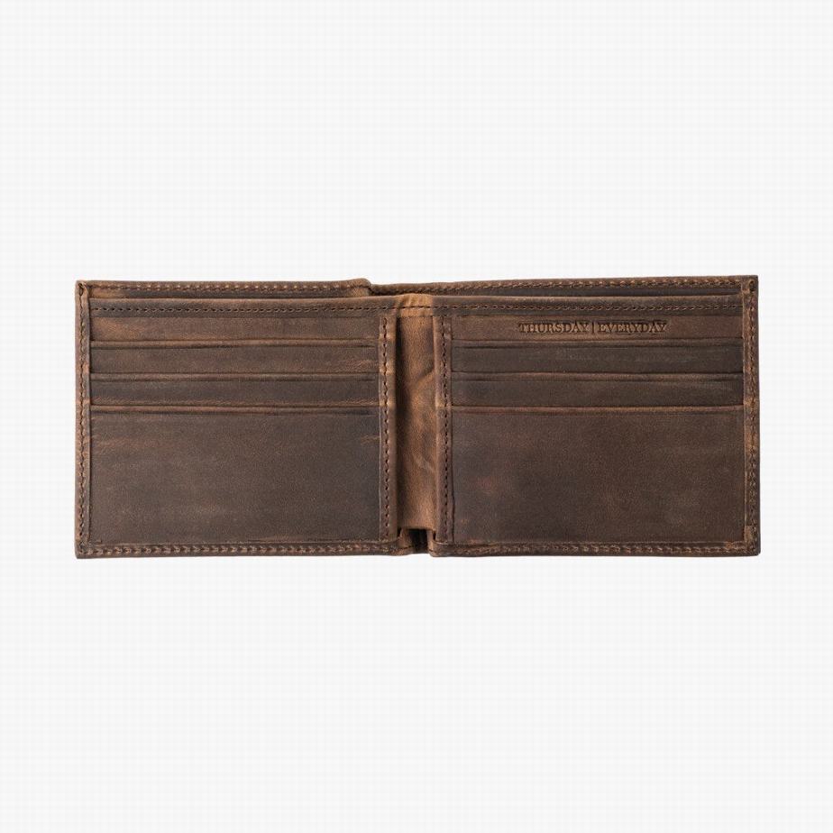 Brown Thursday Boots Bifold Men Wallets | XFF667PZ