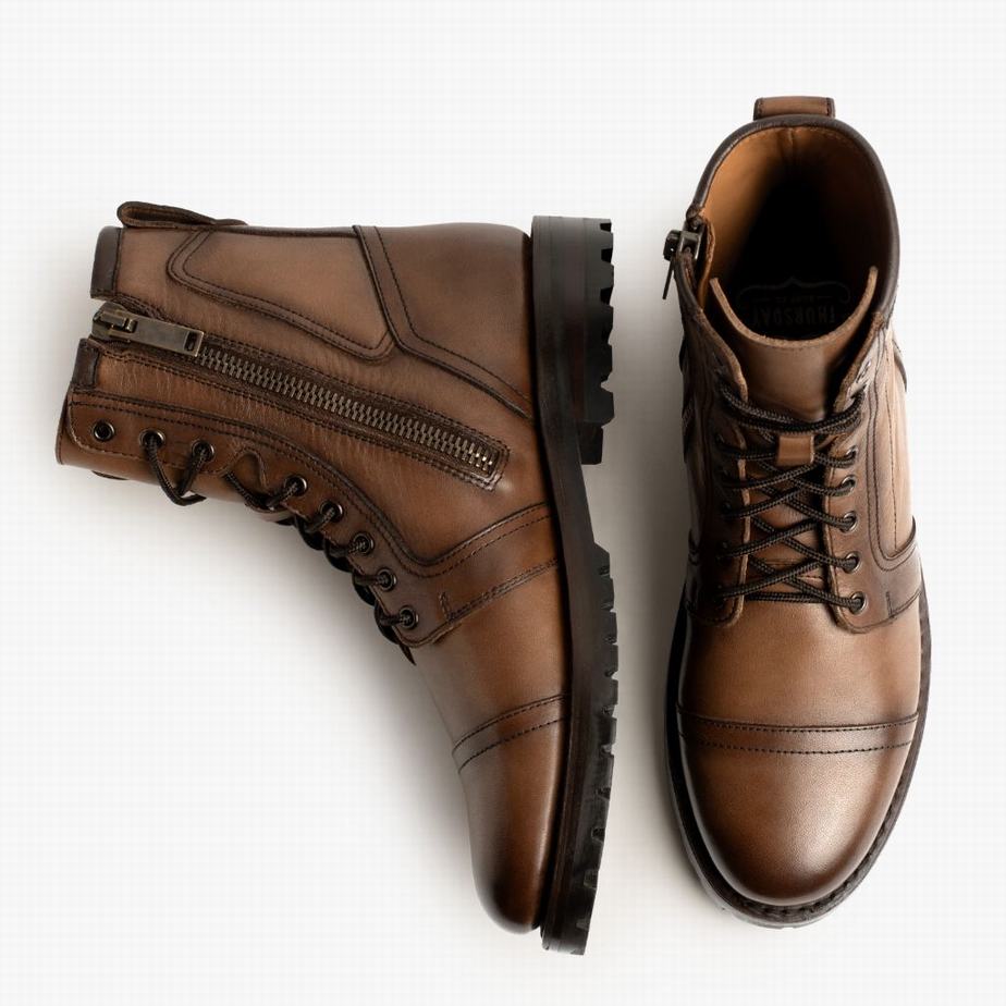 Brown Thursday Boots Casa Moto Men Lace Up Boots | DIW821MG