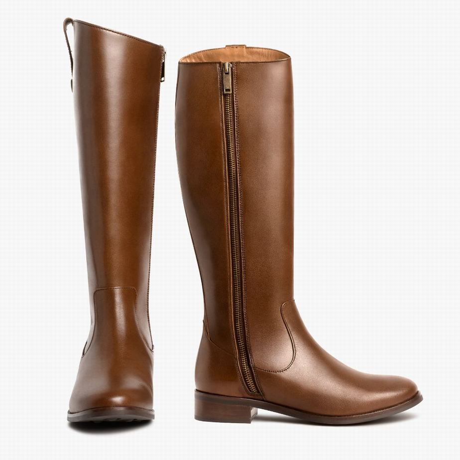 Brown Thursday Boots Crown Women Riding Boots | BWU10041AO