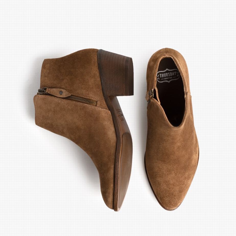 Brown Thursday Boots Downtown Women Booties | USZ496PB