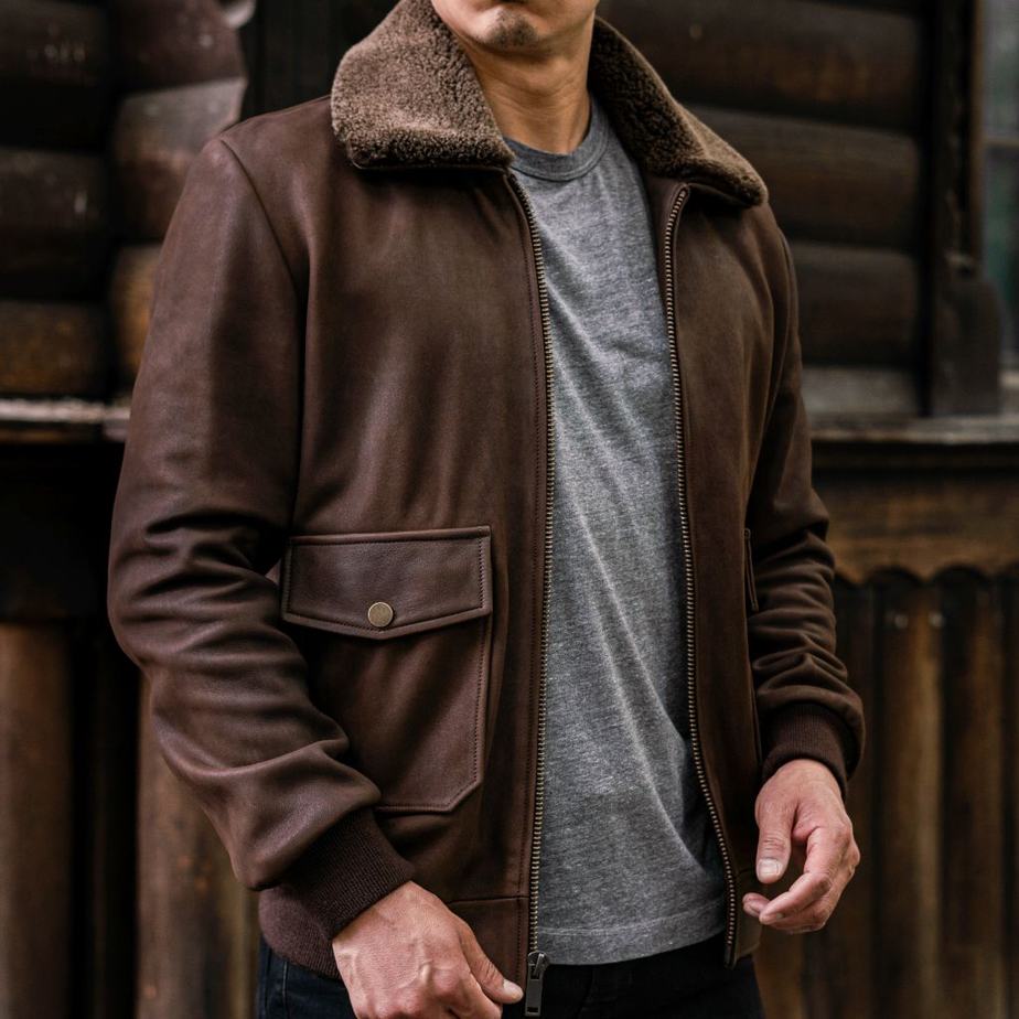 Brown Thursday Boots Flight Men Jackets | YXN544SJ