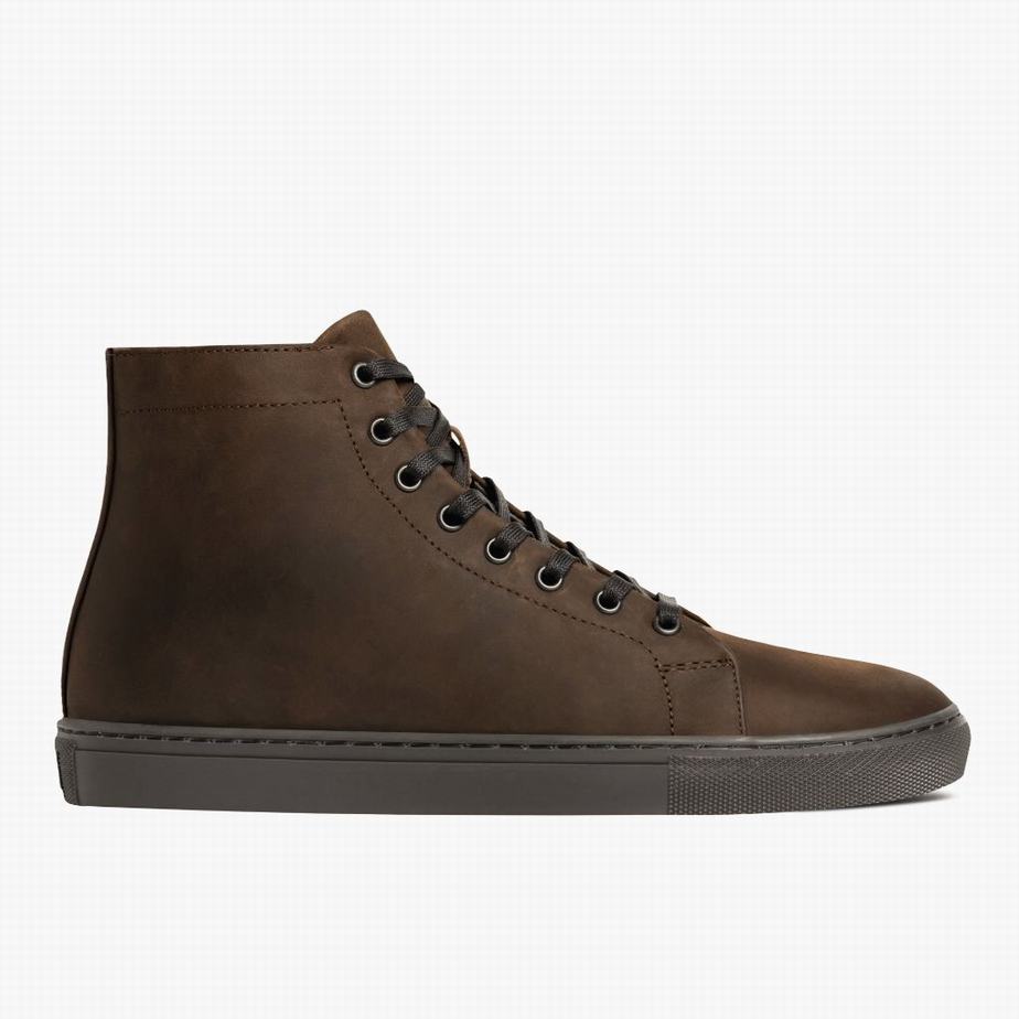 Brown Thursday Boots Premier Men High-Top Sneakers | YOM5155UC