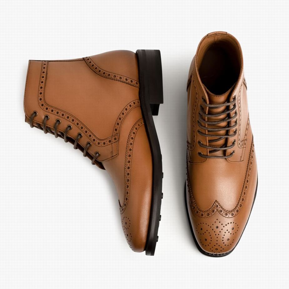 Brown Thursday Boots Wingtip Men Lace Up Boots | MKS5570HZ