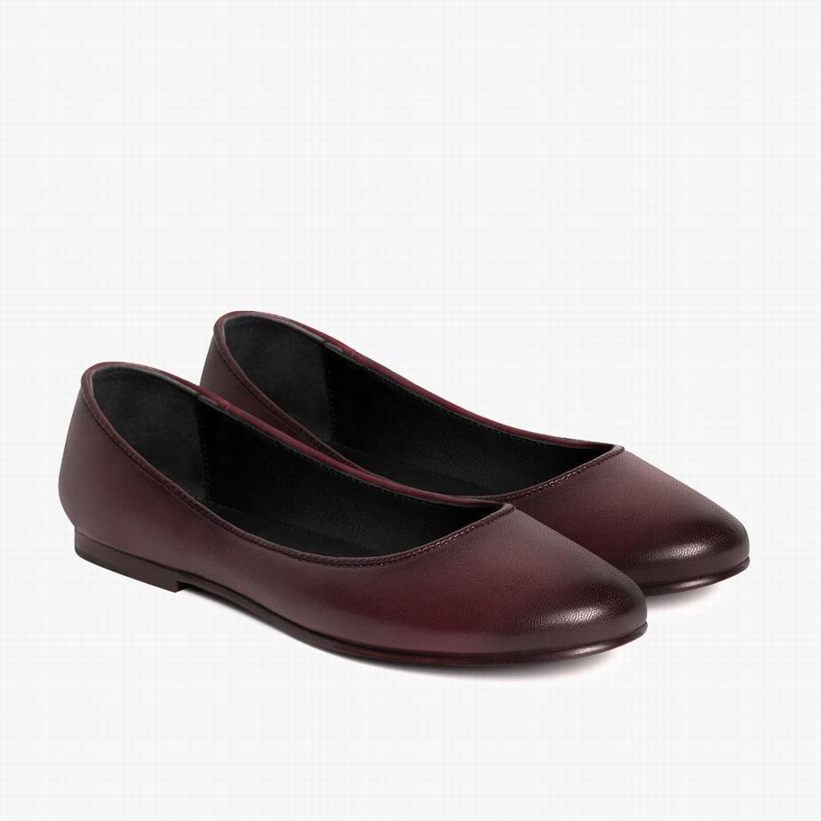 Burgundy Thursday Boots Feliz Women Ballet Flats | LQR7486BQ