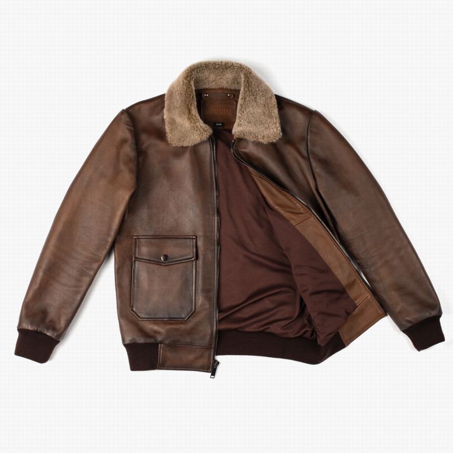 Chocolate Thursday Boots Flight Men Jackets | WKC6323WG