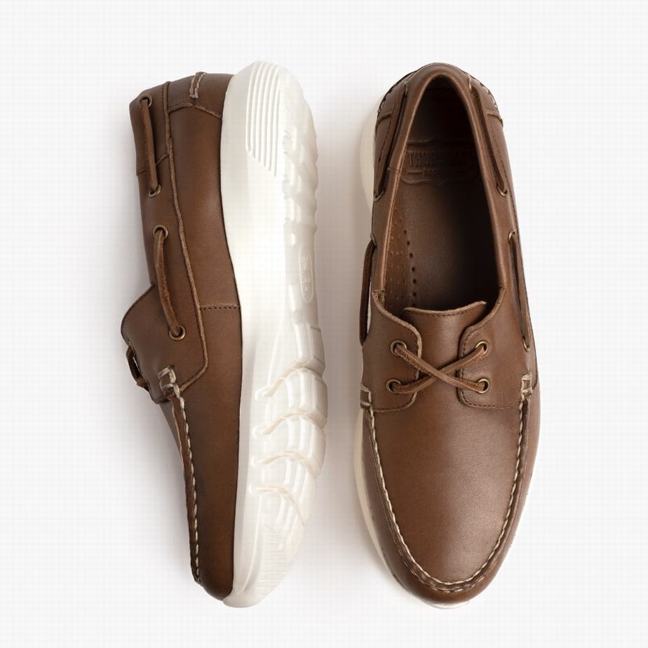 Chocolate Thursday Boots Handsewn Runner Men Boat Shoes | YTC4532NT