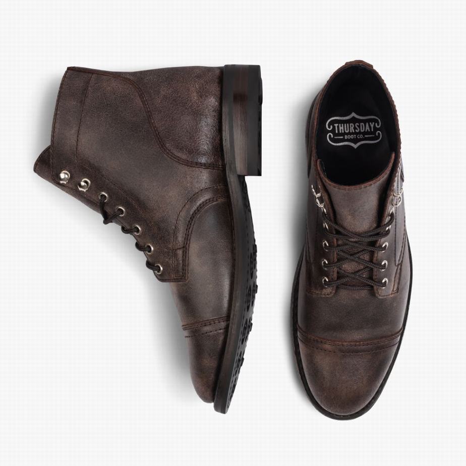 Coffee Thursday Boots Captain Men Lace Up Boots | YAC2587KB