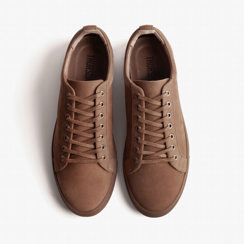 Dark Brown Thursday Boots Premier Men Low-Top Sneakers | PMC2729PX