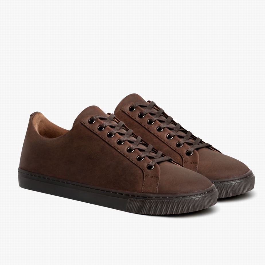 Dark Brown Thursday Boots Premier Men Low-Top Sneakers | ZQK5368RY