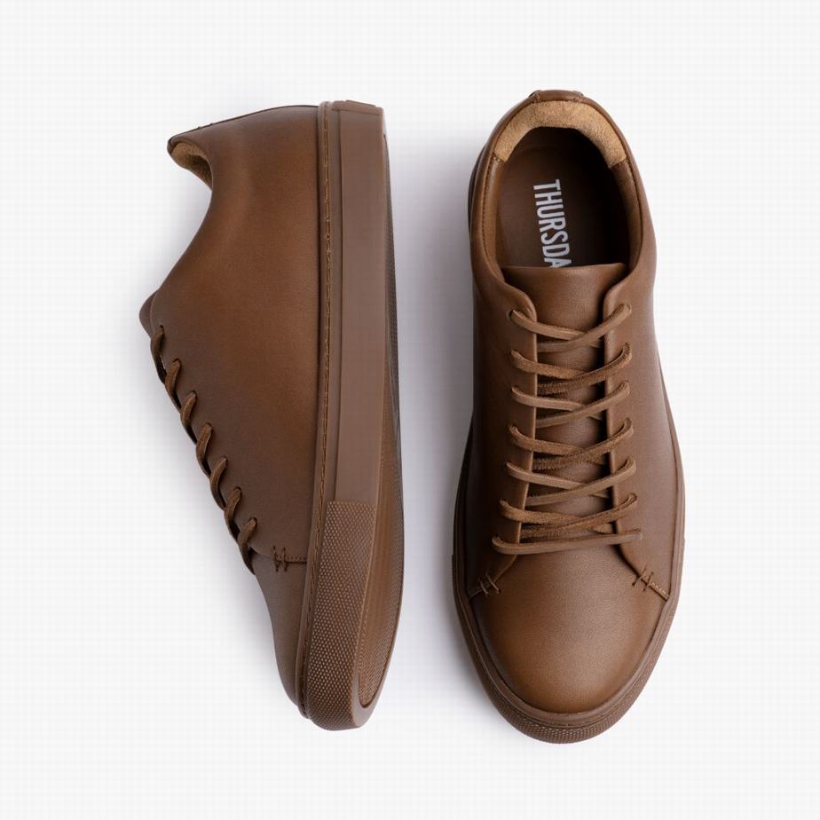 Dark Brown Thursday Boots Premier Men Low-Top Sneakers | EIY3696IP