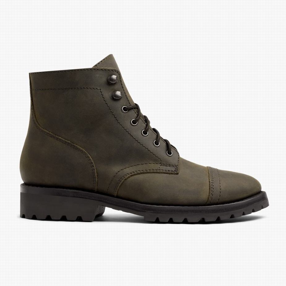 Dark Olive Thursday Boots Captain StormKing® Men Lace Up Boots | JZE4216JS