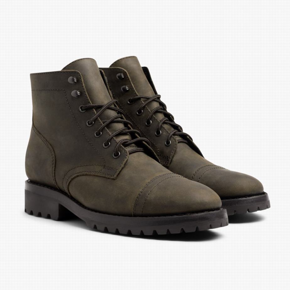 Dark Olive Thursday Boots Captain StormKing® Men Lace Up Boots | JZE4216JS