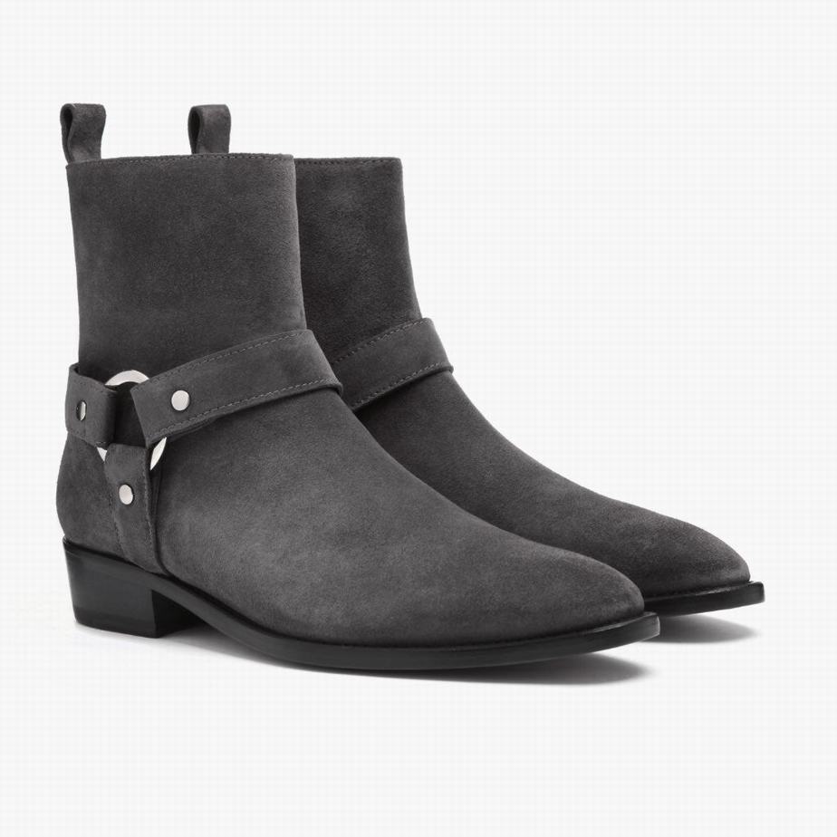 Grey Thursday Boots Harness Men Chelsea Boots | HKF2967FV