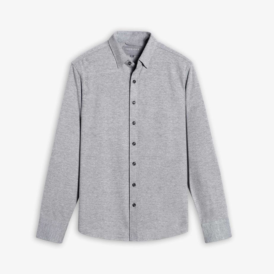 Light Grey Thursday Boots Everyday Button-Down Men Shirts | XAL3198CD