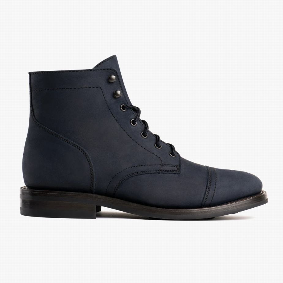 Navy Thursday Boots Captain Men Lace Up Boots | KVK7132FO