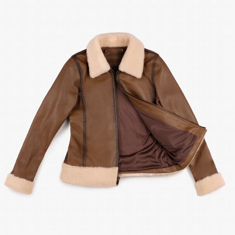 Walnut Thursday Boots Flight Women Jackets | ZXY7070FH