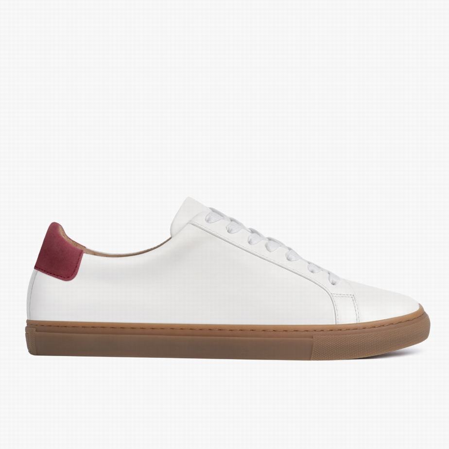 White Burgundy Thursday Boots Legacy Women Low-Top Sneakers | WPD1014QQ