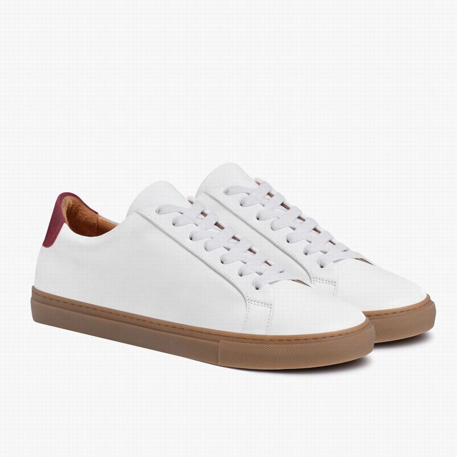 White Burgundy Thursday Boots Legacy Women Low-Top Sneakers | WPD1014QQ