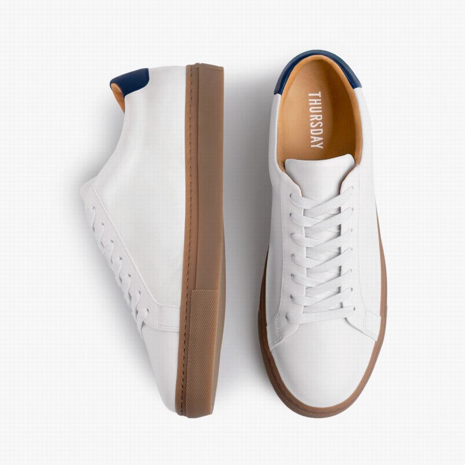 White Navy Thursday Boots Legacy Men Low-Top Sneakers | QAE6880EI