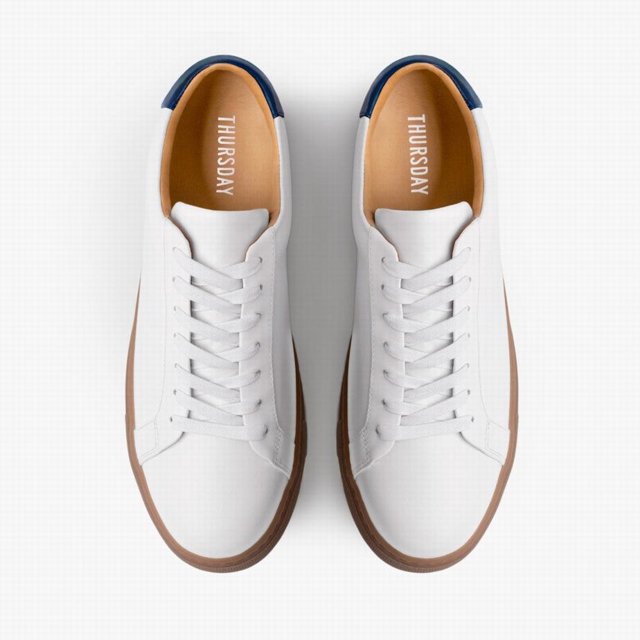 White Navy Thursday Boots Legacy Men Low-Top Sneakers | QAE6880EI