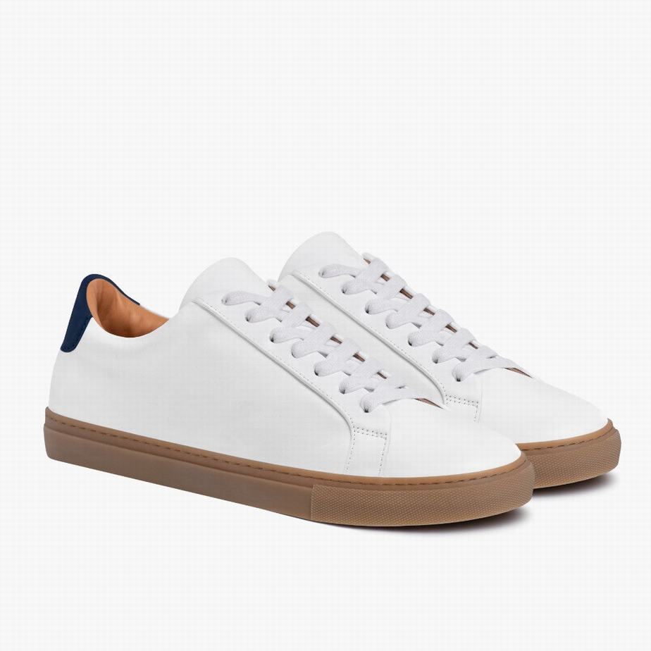 White Navy Thursday Boots Legacy Men Low-Top Sneakers | QAE6880EI