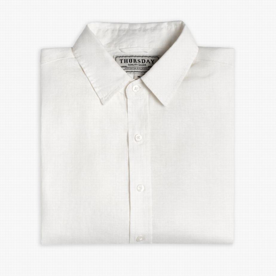 White Thursday Boots Linen Men Shirts | IQB9270ND