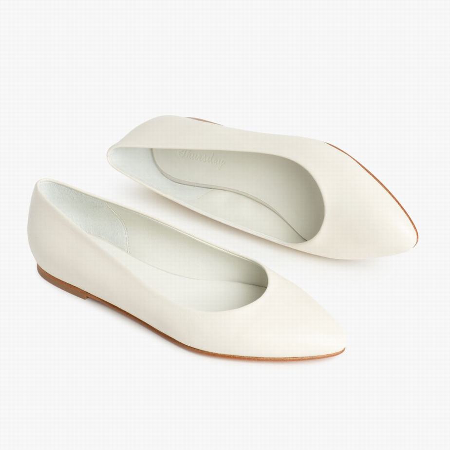 White Thursday Boots Viva Women Ballet Flats | SUI65AO